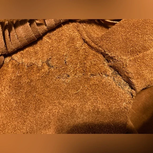 Jo O Kay Vintage Leather Fringed Jacket Coat Unisex Bohemian Western - Picture 13 of 16